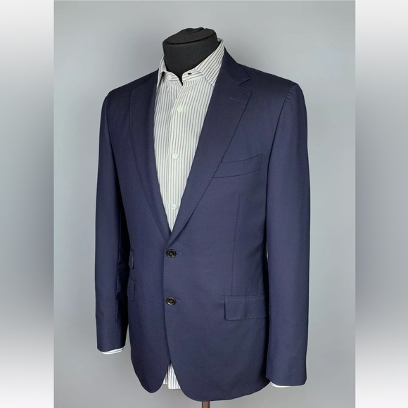 Suitsupply blazer dark blue Sz 38 mens Sienna Ticket Pocket Inc Wool 130’S - Picture 3 of 9